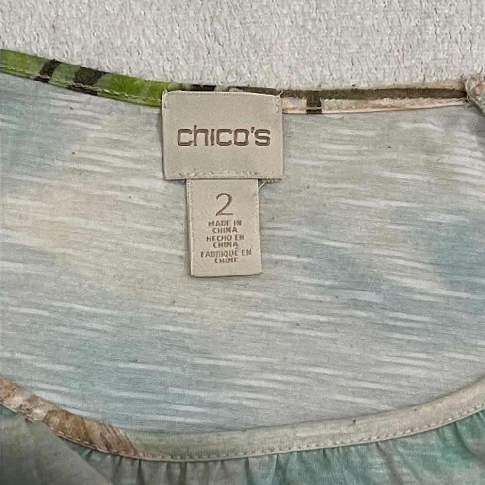 Chico's Seaside Sangria Easy Tee Top Size 2 (Large) - Picture 7 of 10
